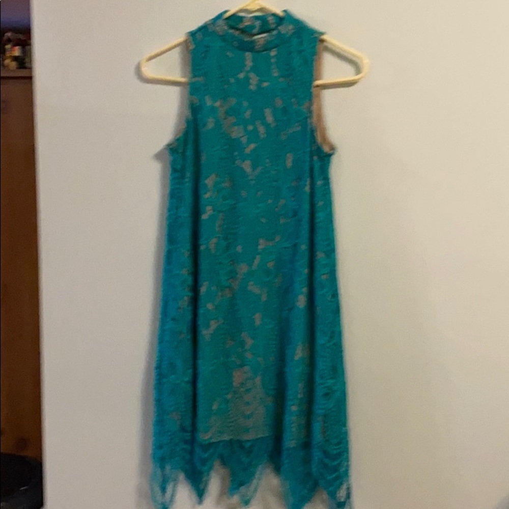 XS Teal colored dress.